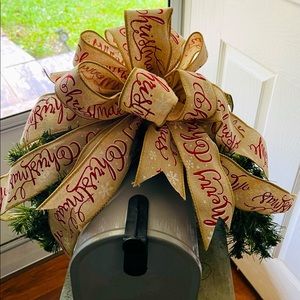 New “Merry Christmas” mailbox covering.